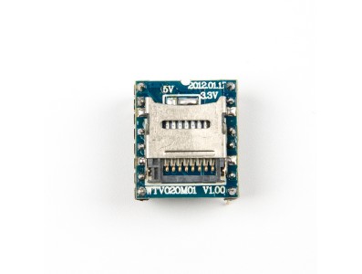 M&oacute;dulo de Som MP3 Mini com Leitor de Cart&atilde;o SD WTV020-SD-16P para Arduino e PIC - Imagem 5