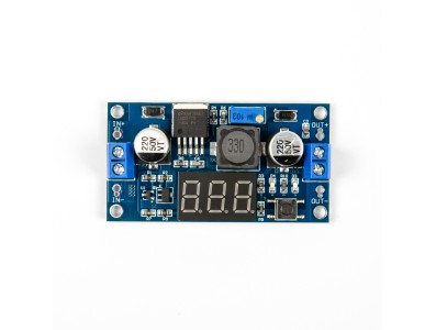 M&oacute;dulo Booster DC-DC LM2577 com Volt&iacute;metro Digital - Imagem 1