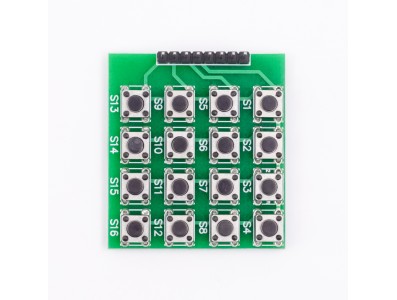 M&oacute;dulo teclado matriz 4x4 com 16 bot&otilde;es para MCU - Imagem 1
