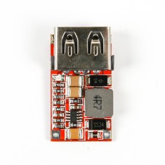 M&oacute;dulo DC-DC step-down 97,5% de efici&ecirc;ncia, entrada de 6 a 24 V, sa&iacute;da USB 5 V 3 A