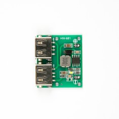 M&oacute;dulo estabilizador DC-DC 9V/12V/24V para 5V 3A, dupla sa&iacute;da USB