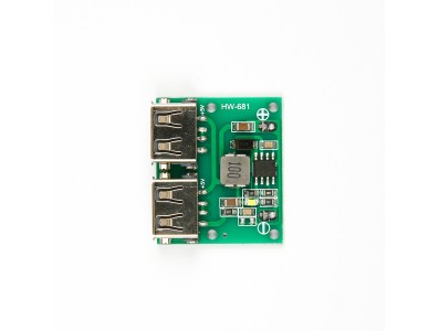 M&oacute;dulo estabilizador DC-DC 9V/12V/24V para 5V 3A, dupla sa&iacute;da USB - Imagem 1