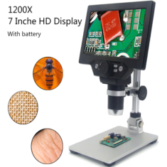 Microsc&oacute;pio Eletr&ocirc;nico Digital G1200 1200x 12MP Display LCD 7 polegadas