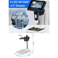 Microsc&oacute;pio digital eletr&ocirc;nico USB DM4 1000x 2.0MP com LCD 4,3 polegadas