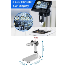 Microsc&oacute;pio Digital Eletr&ocirc;nico DM4 1000x 2,0 MP USB com Display LCD 4,3"