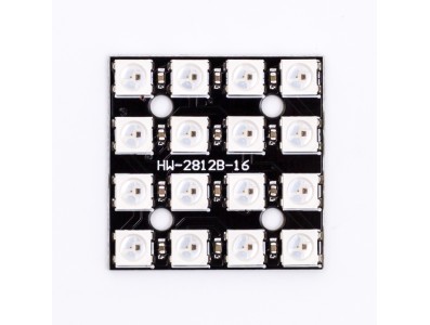 M&oacute;dulo LED RGB WS2812B 4x4 (matriz 16 LEDs) - Imagem 1