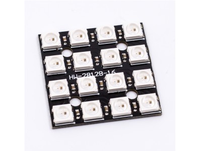 M&oacute;dulo LED RGB WS2812B 4x4 (matriz 16 LEDs) - Imagem 2