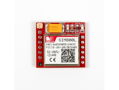 M&oacute;dulo SIM800L GPRS GSM microSIM Quad-band Placa core compacta com porta serial TTL - Imagem 1