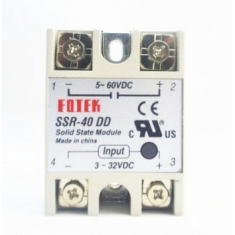 SSR-40DD Rel&eacute; de Estado S&oacute;lido Entrada 3-32VDC Sa&iacute;da 5-60VDC