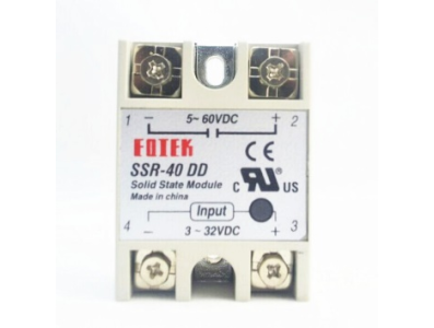 SSR-40DD Rel&eacute; de Estado S&oacute;lido Entrada 3-32VDC Sa&iacute;da 5-60VDC - Imagem 1