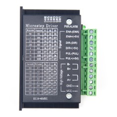 TB6600 Driver para motor de passo 1 eixo, 4A, 9~42V, TTL, 16 micro-passos, vers&atilde;o atualizada para motores 42/57/86