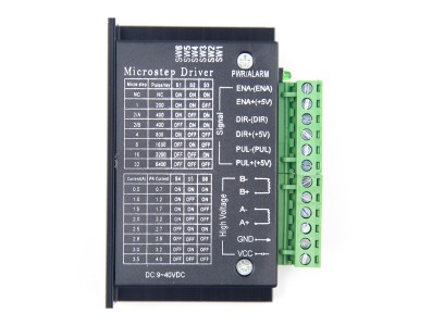 TB6600 Driver para motor de passo 1 eixo, 4A, 9~42V, TTL, 16 micro-passos, vers&atilde;o atualizada para motores 42/57/86 - Imagem 1
