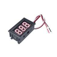 Volt&iacute;metro DC 0,56 polegada, 0 a 30 V, tr&ecirc;s fios, display vermelho