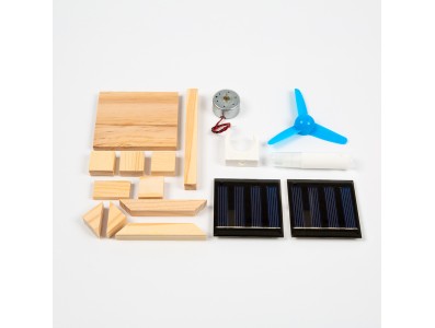 Kit DIY Mini Carrinhos Solares em Madeira, Brinquedos Cient&iacute;ficos Educacionais - Imagem 2