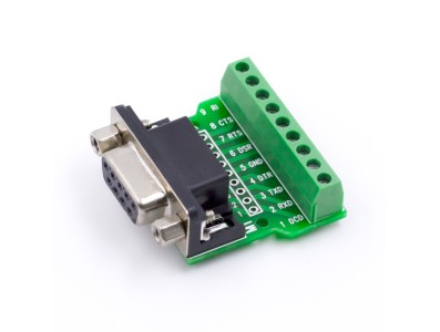 Conversor RS232/RS485 em placa com conector DB9 f&ecirc;mea e terminal de parafuso 9 pinos - Imagem 2