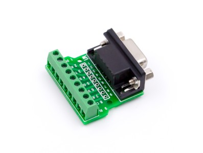 Conversor RS232/RS485 em placa com conector DB9 f&ecirc;mea e terminal de parafuso 9 pinos - Imagem 3