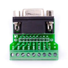 Conversor RS232/RS485 em placa com conector DB9 f&ecirc;mea e terminal de parafuso 9 pinos