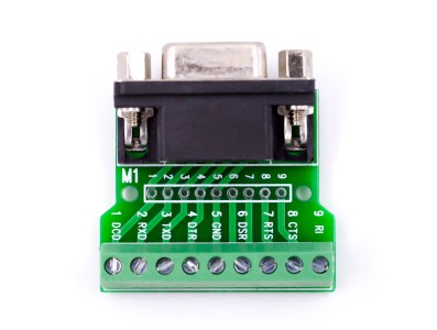 Conversor RS232/RS485 em placa com conector DB9 f&ecirc;mea e terminal de parafuso 9 pinos - Imagem 1
