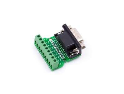 Placa conversora RS232/RS485 com conector DB9 macho e terminal de parafuso 9 pinos - Imagem 3