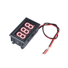 Volt&iacute;metro DC 0,56'' 2 fios 4,5&ndash;30 V vermelho
