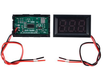Volt&iacute;metro DC 0,56'' verde, dois fios, 4,5 a 30 V - Imagem 1