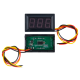 Volt&iacute;metro digital DC 0 a 100 V, display LCD 0,56 polegada, luz azul, 3 fios, cor vermelha - Thumb - 1