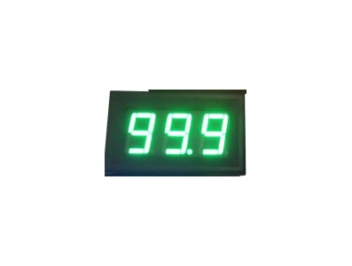 Volt&iacute;metro DC 0,56'' 0-100V tr&ecirc;s fios visor verde - Imagem 1