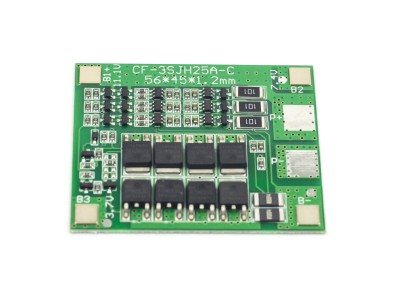 Placa de prote&ccedil;&atilde;o para baterias de l&iacute;tio 3S (18650) 11,1V a 12,6V com balanceamento e prote&ccedil;&atilde;o de carga e descarga 25A - Imagem 4