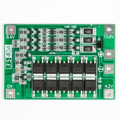 Placa de prote&ccedil;&atilde;o para bateria de l&iacute;tio 3S 18650 11,1V/12,6V 40A com balanceamento