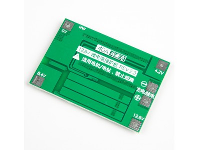 Placa de prote&ccedil;&atilde;o para bateria de l&iacute;tio 3S 18650 11,1V/12,6V 40A com balanceamento - Imagem 5