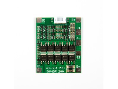 Placa de prote&ccedil;&atilde;o para bateria de l&iacute;tio 4S 30A (18650) 14,8V/16V com cabo - Imagem 1