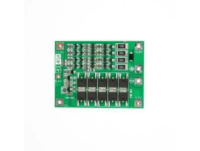 Placa de prote&ccedil;&atilde;o de bateria de l&iacute;tio 4S 40A para c&eacute;lulas 18650 com balanceador 14,8V/16,8V - Imagem 1