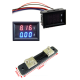 Volt&iacute;metro e Amper&iacute;metro LED Duplo 0.28" 100V 50A Azul e Vermelho - Thumb - 1
