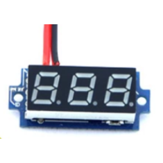 Volt&iacute;metro CC 0,28'' 3,5 a 30 V dois fios, verde