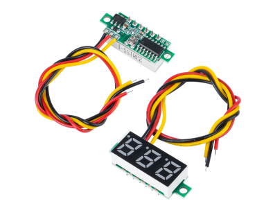 Volt&iacute;metro DC tr&ecirc;s fios 0,28 polegada 0 at&eacute; 100 V vermelho - Imagem 1