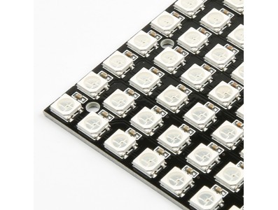 CJMCU-64 Matriz 8x8 de LEDs RGB WS2812 Full-Color, PCB preta ou branca enviada aleatoriamente - Imagem 1
