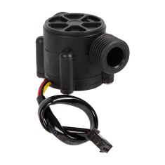 Sensor de Fluxo de &Aacute;gua ZJ-S201B Preto (Sea) G1/2 1-30 L/min 5-15 V