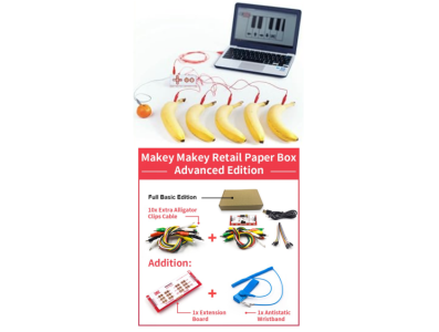Makey sem logotipo, Kit Deluxe Vers&atilde;o Atualizada com Caixa de Papel - Imagem 1