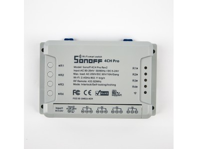 Sonoff 4CH PRO R3 Interruptor Inteligente Multicanal Wi‑Fi 10A, Controle Remoto e Automa&ccedil;&atilde;o Inteligente - Imagem 3
