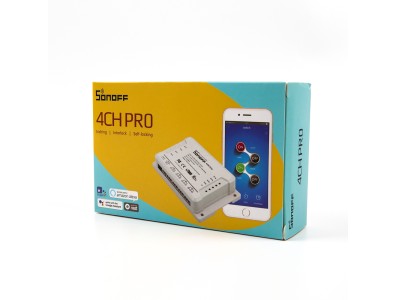 Sonoff 4CH PRO R3 Interruptor Inteligente Multicanal Wi‑Fi 10A, Controle Remoto e Automa&ccedil;&atilde;o Inteligente - Imagem 1