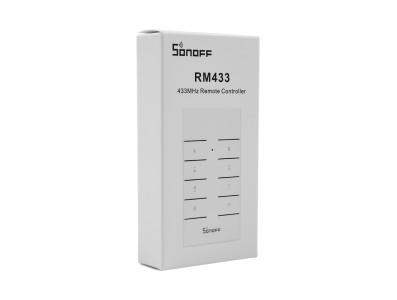 Controle Remoto Sem Fio SONOFF RM433 R2 8 teclas RF compat&iacute;vel com s&eacute;rie RF da SONOFF - Imagem 1