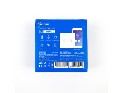SONOFF T2EU2C-TX Interruptor Touch Wi‑Fi Sem Fio Ecossistema SONOFF - Imagem 1