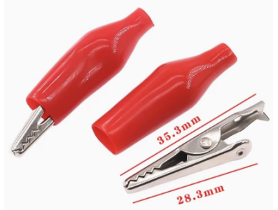 Conector clip jacar&eacute; 35 mm vermelho - Imagem 1