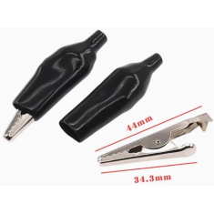 Conector de teste clip jacar&eacute; 45 mm preto