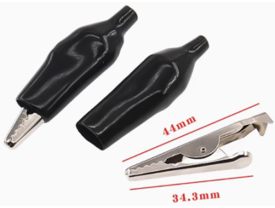 Conector de teste clip jacar&eacute; 45 mm preto - Imagem 1