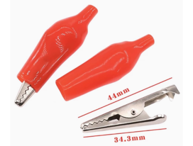 Conector de teste clip jacar&eacute; 45 mm vermelho - Imagem 1
