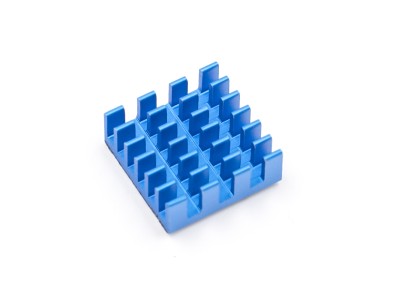 Conjunto de dissipadores de alum&iacute;nio azul para Raspberry Pi 3B/4B - Imagem 2