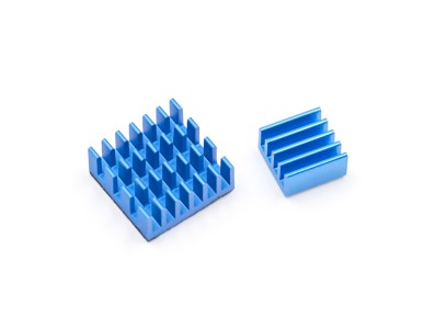 Conjunto de dissipadores de alum&iacute;nio azul para Raspberry Pi 3B/4B - Imagem 6