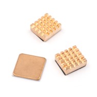 Conjunto de dissipadores em cobre puro ultra resistentes para Raspberry Pi 3B+/4B
