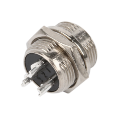 Conector GX16 macho 3 pinos circular (aviation)